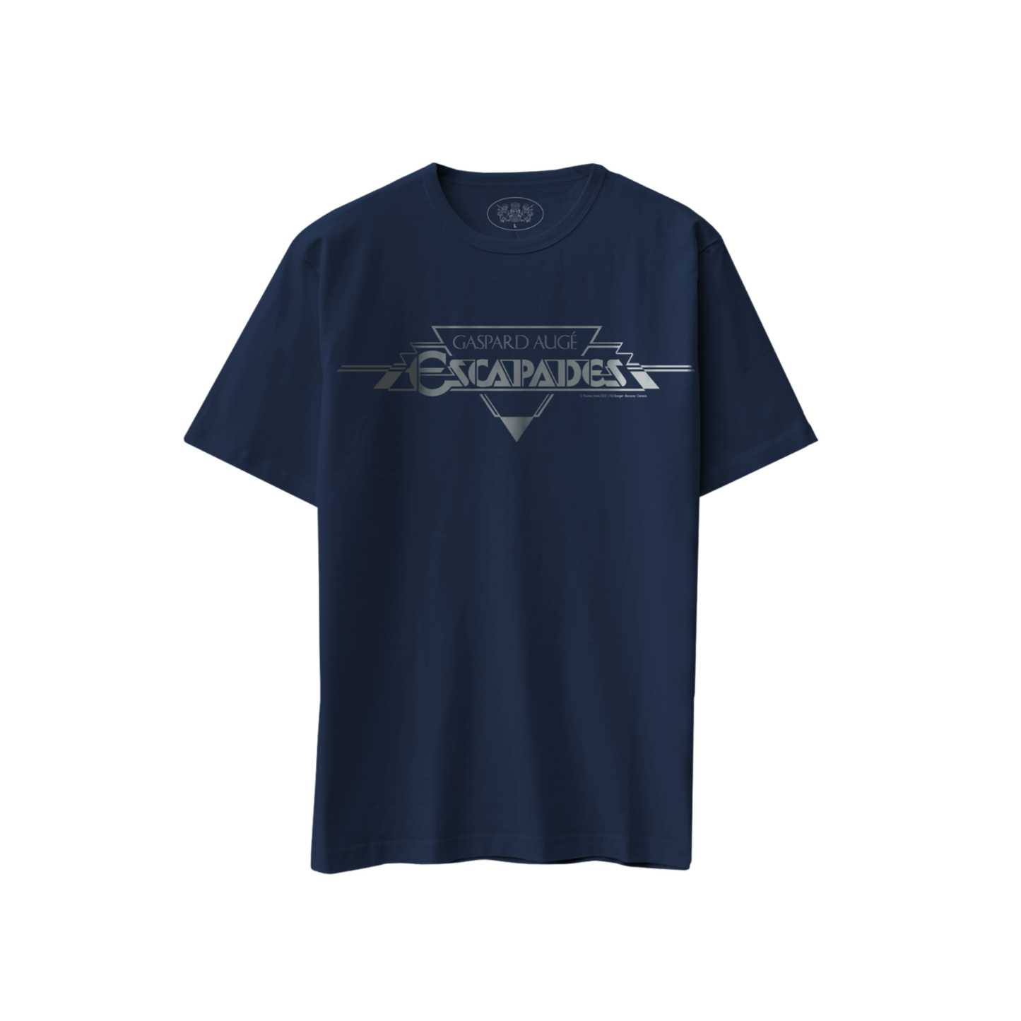 Navy Art Deco logo T-shirt