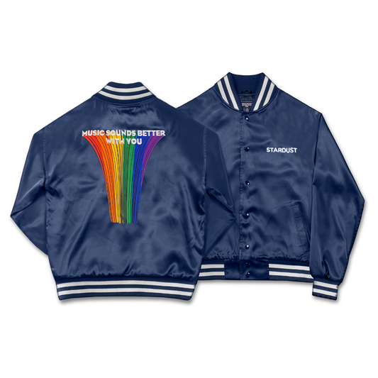 Music Sounds Better With You Satin Jacket